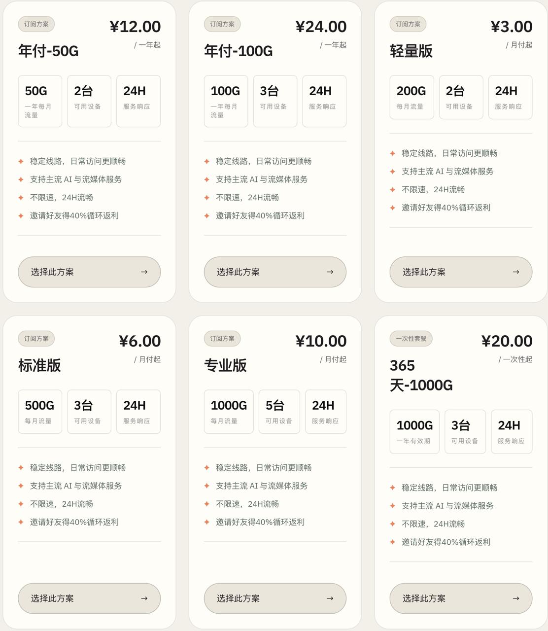 杏花云套餐价格